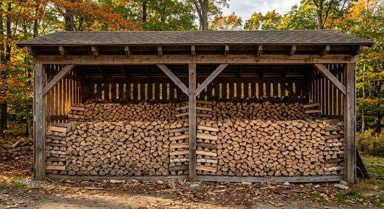 Укладка дров в Тучкове, переулок Лагерный, 8